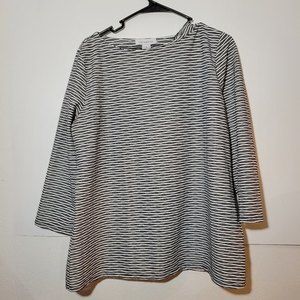 Women's Liz Claiborne long sleeve White and Black shirt size XL